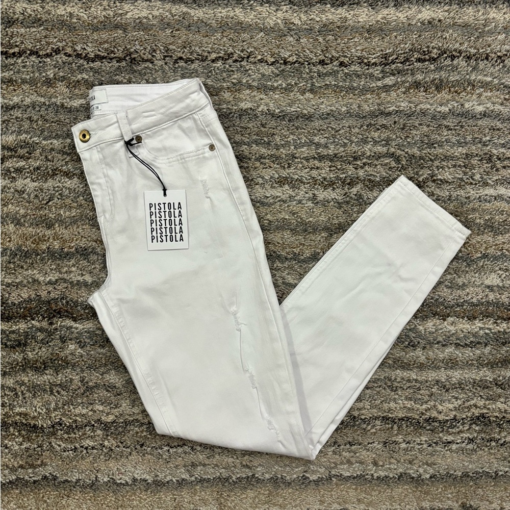 Pistola Mid Rise Skinny Jeans Sz 28 NWT | Pistola White Skinny Jeans | Skinny * - Picture 12 of 14